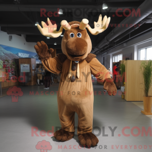 Maskot postava hnědého losa...