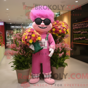 Mascot character of a Pink...