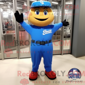 Mascot character of a Blue...