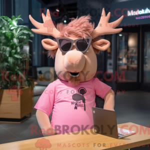 Mascot character of a Pink...