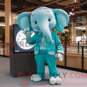 Mascot character of a Cyan...