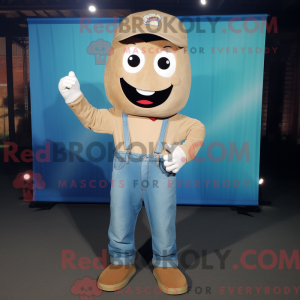 Mascot character of a Tan...