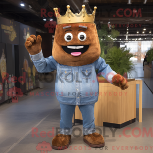 Mascot character of a Brown...
