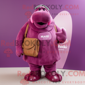Postava maskota purpurového...