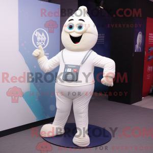 Maskot karakter af et hvidt...