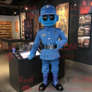 Mascot character of a Blue...