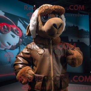 Mascot character of a Brown...