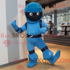 Maskottchen eines blauen...