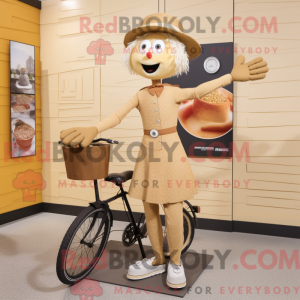 Mascot character of a Tan...