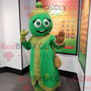 Mascot character of a Green...