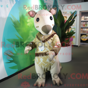 Mascot character of a Beige...