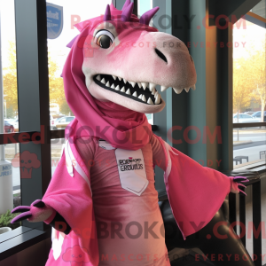 Mascot character of a Pink...