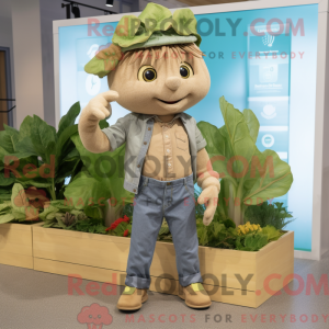 Mascot character of a Tan...