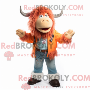 Maskot karakter av en Peach...