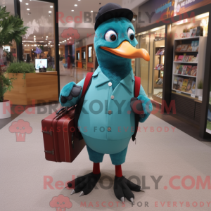 Postava maskota Teal datel...