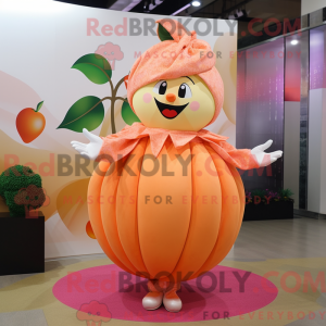 Mascot character of a Peach...