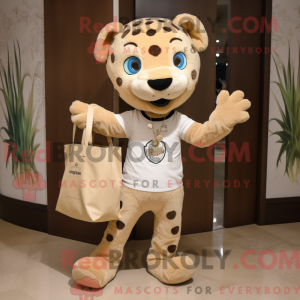 Mascot character of a Tan...