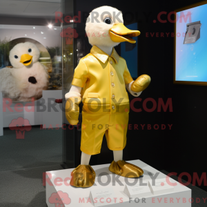 Maskottchenfigur eines Gold...