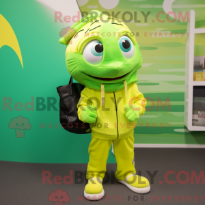Postava maskota Lime Green...