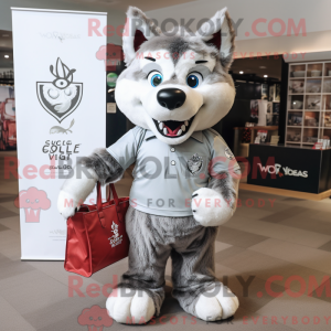 Maskottchen eines silbernen...