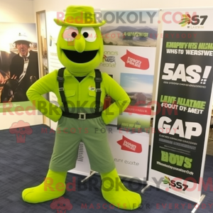 Mascot character of a Lime...