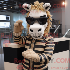 Maskottchen eines beigen...