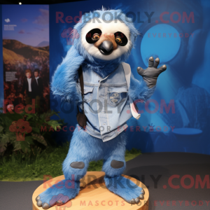 Maskottchen eines blauen...