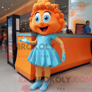 Mascot character of a Cyan...