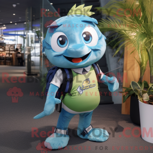 Mascot character of a Cyan...