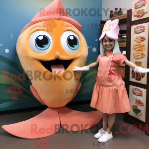 Postava maskota broskvového...