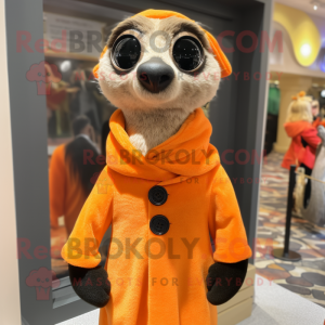 Oranje Meerkat mascotte...