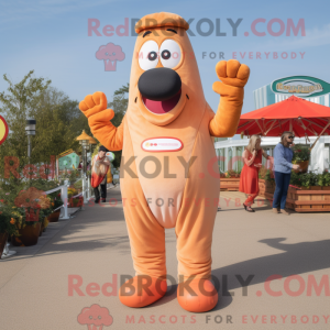 Maskottchen eines Peach Hot...