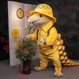 Maskottchen eines gelben...