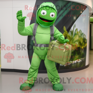 Mascot character of a Green...