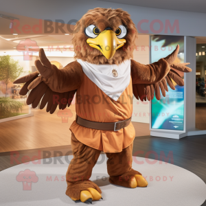 Brown Eagle maskot kostume...