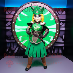 Grøn Celtic Shield maskot...