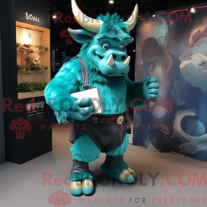 Mascot character of a Teal...