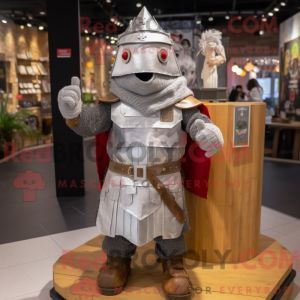 Maskottchen eines silbernen...