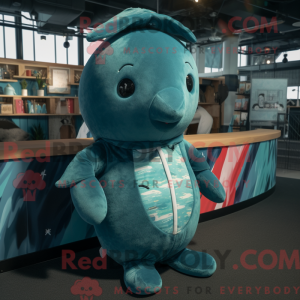 Mascot character of a Teal...