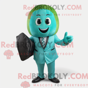 Mascot character of a Cyan...