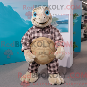Mascot character of a Beige...