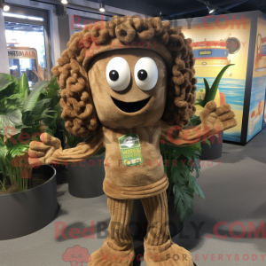 Mascot character of a Brown...