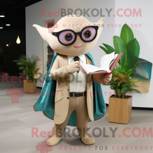 Mascot character of a Beige...