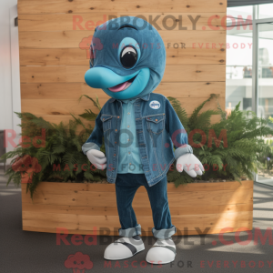 Mascot character of a Teal...
