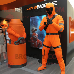 Orange Gi Joe maskot...