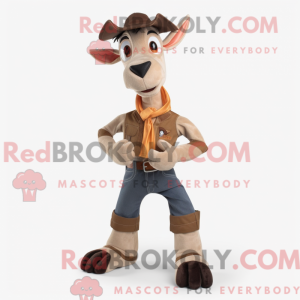 Mascot character of a Tan...