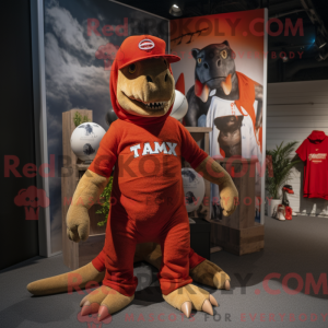 Postava maskota Red T Rex...