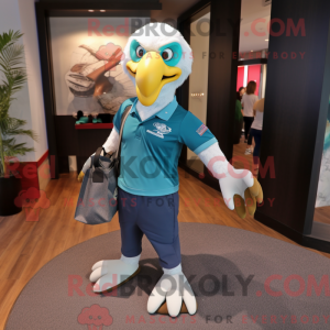 Mascot character of a Teal...