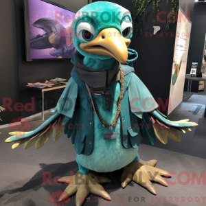 Mascot character of a Teal...