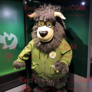 Maskottchen eines Olive Yak...
